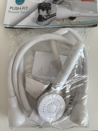 Push bathtub mixer - on, shower